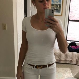 White Cap Sleeve Theory T-Shirt